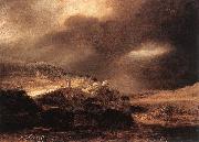 REMBRANDT Harmenszoon van Rijn Stormy Landscape wsty Spain oil painting artist